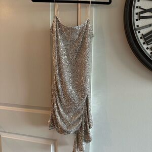 Likely Beige Sequin Dress